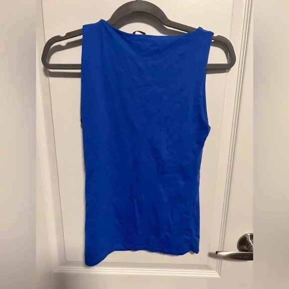 Zara | Square Neck Royal Blue Sleeveless  Top | Size L - Picture 6 of 6